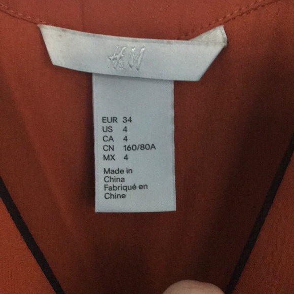 H&M Burnt Orange Black and Gold Dress - Picture 2 of 2